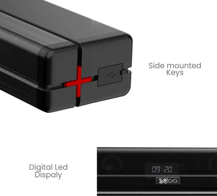 Walta Elite BRIO_1200 120 W Bluetooth Soundbar (Black, 2.1 Channel)