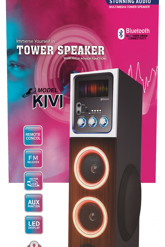 KIVI .8 Inch woofer HI Fi Bass Tower Speaker System