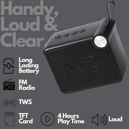 MZ M406SP (PORTABLE BLUETOOTH SPEAKER) Dynamic Thunder Sound, 1200mAh Battery 5 W Bluetooth Speaker (Black, Stereo Channel)