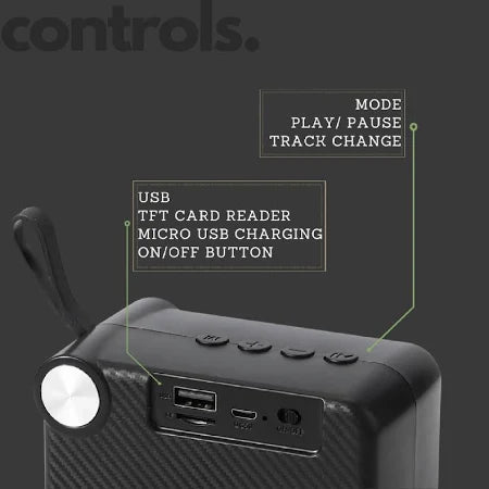 MZ M406SP (PORTABLE BLUETOOTH SPEAKER) Dynamic Thunder Sound, 1200mAh Battery 5 W Bluetooth Speaker (Black, Stereo Channel)