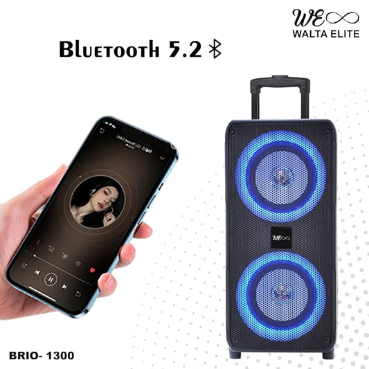 Walta Elite BRIO-1300 70 W Bluetooth Party Speaker  (Black, Stereo Channel)