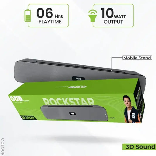 Rockstar Portable Home TV SOUNDBAR- Dynamic Thunder Sound 2400mAh Battery 10 W Bluetooth Soundbar
